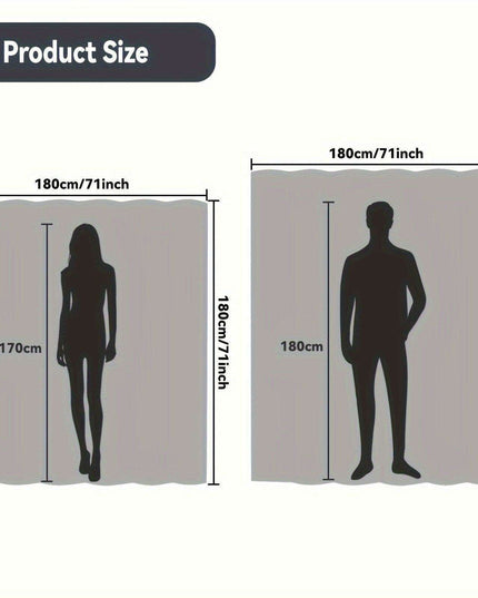 Compact Waterproof Folding Shower Curtain for Stylish Wet and Dry Separation