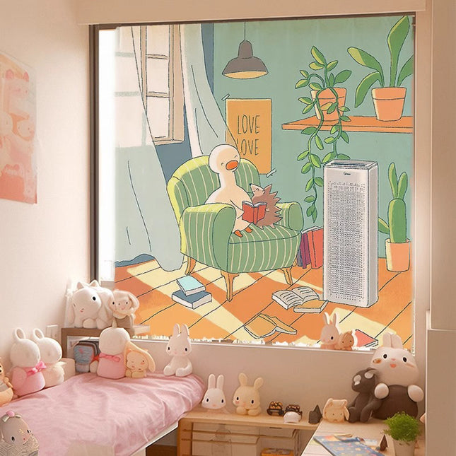 Peekaboo Studio Ins Velcro Cute Covering Curtain - Easy Install, Styli