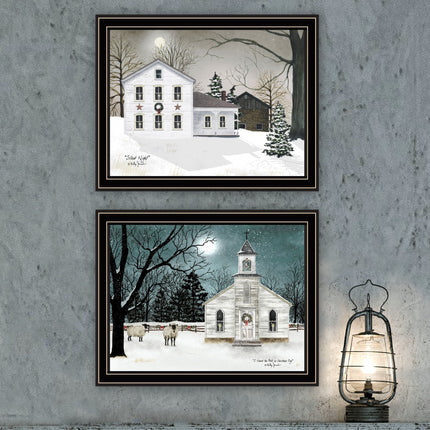 Billy Jacobs 2-Piece Silent Night Black Framed Wall Art Set