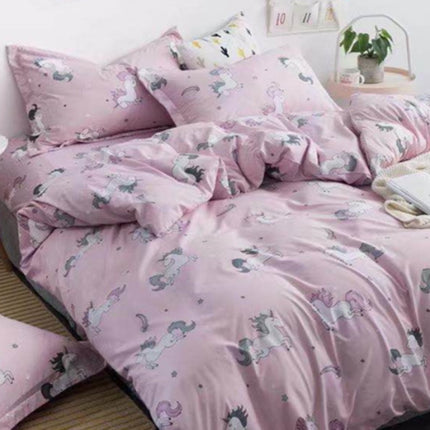 Peekaboo Studio Geometric Floral Quilt Cover & Pillowcase Set, Soft Fa