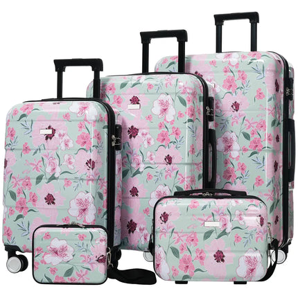 Peekaboo Studio 5-Piece Hardside Luggage Set - Lightweight & Lockable