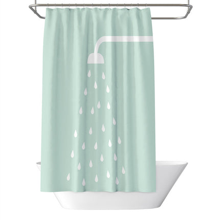Waterproof Polyester Shower Curtain – 4 Colours, 2 Weights