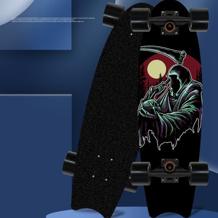 Single Warped Brush Street Board Fishtail Skateboard Maple Deck