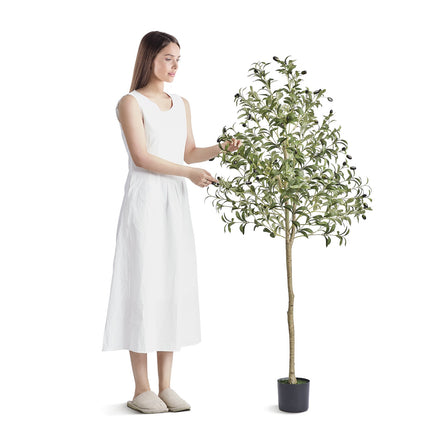 Peekaboo Studio 5 FT Artificial Olive Tree - Lifelike & Low-Maintenanc