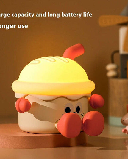 Ice Cream Night Light Usb Charging Three-speed Dimming Bedside Lamp