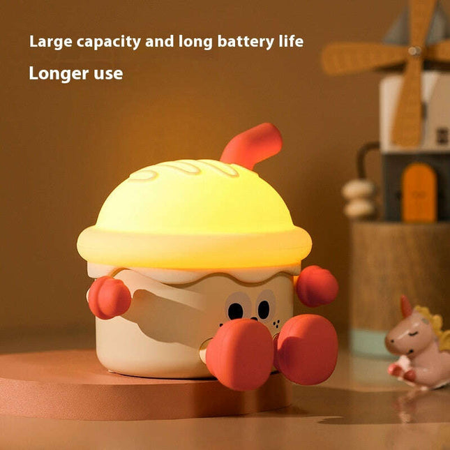 Ice Cream Night Light Usb Charging Three-speed Dimming Bedside Lamp