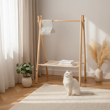 Hanging Swing Cradle Pet Bed — Iron Frame, M & L