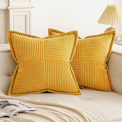 Corduroy Pillow Covers Super Soft Boho Striped Pillow Covers Broadside