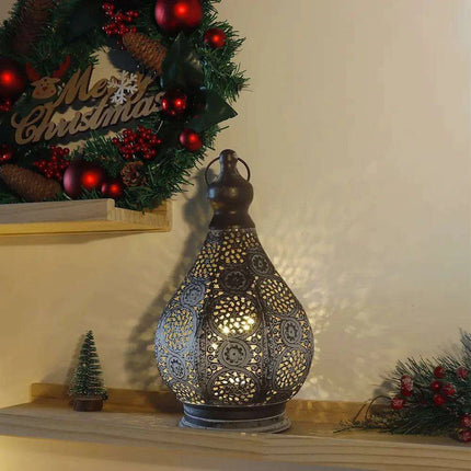 Moroccan Elegance: Vintage Metal Candle Lantern for Enchanting Ambiance