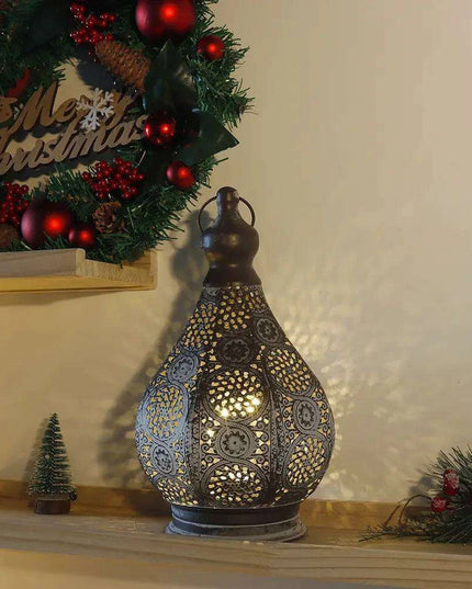 Moroccan Elegance: Vintage Metal Candle Lantern for Enchanting Ambiance