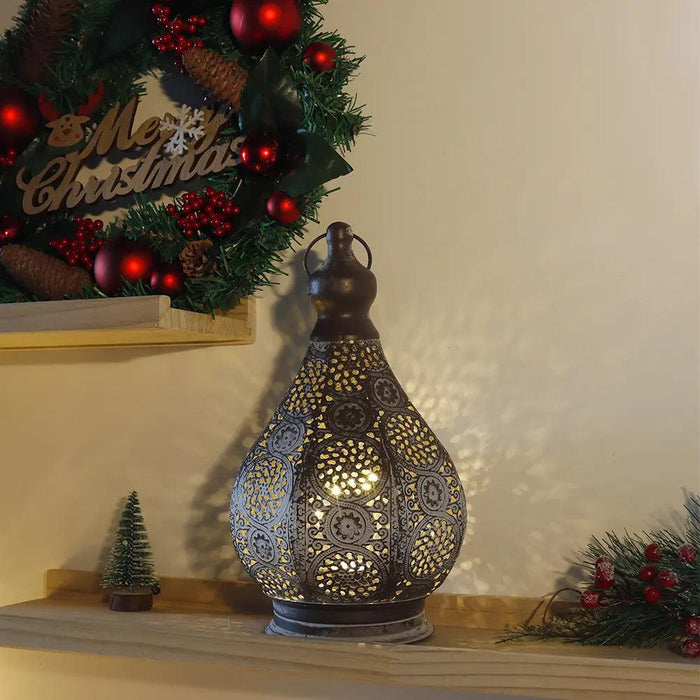 Moroccan Elegance: Vintage Metal Candle Lantern for Enchanting Ambiance