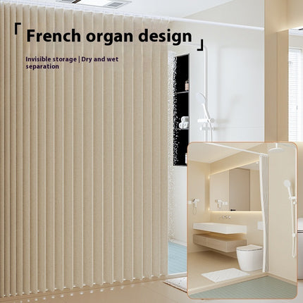 Bathroom Waterproof Folding Hanging Curtain