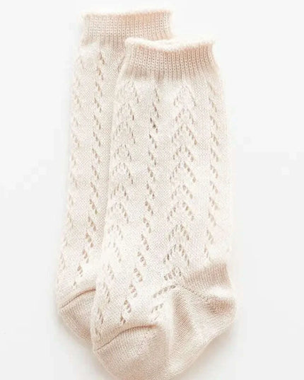 Knee High Cotton Socks for Girls - Adorable Knitted Princess Design for Toddlers and Infants