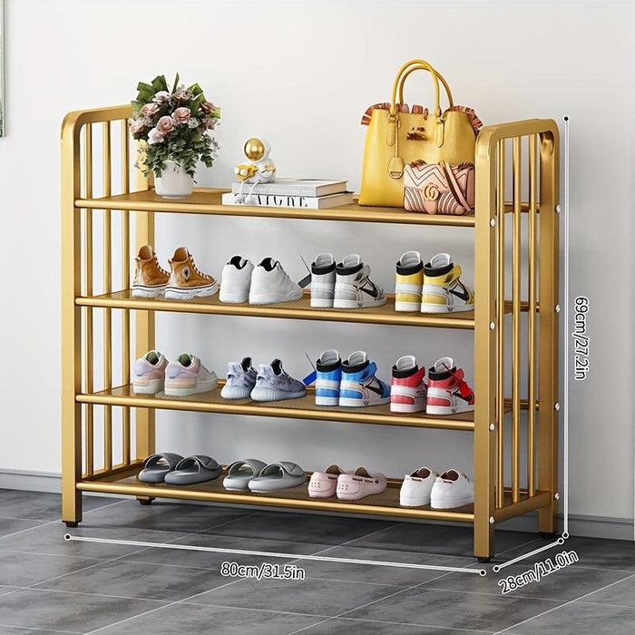 Elegant Metal Shoe Organizer for 12-20 Pairs: A Chic Storage Solution for Every Room