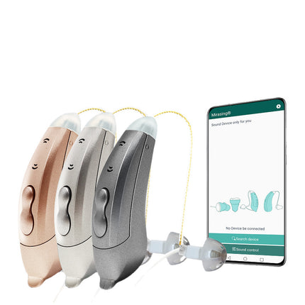 Bluetooth RIC Sound Amplifier with Noise Cancelling — Champagne, Graphite & Pearl Grey | Très Elite