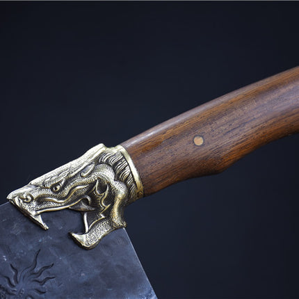 Nonstick Meat Chopping Knife With Rosewood Handle And Copper Fittings