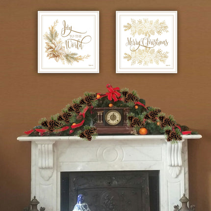 Mollie B 2-Piece Merry Christmas Wall Art Set - Framed Decor Print