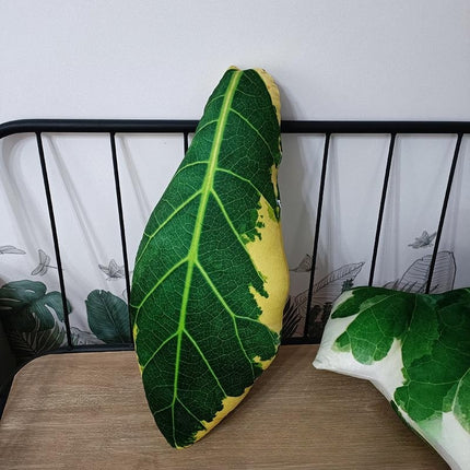 Peekaboo Studio Tropical Plant Leaves Pillow - Soft Fabric & Vibrant D