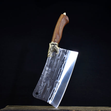 Bone Cutting Knife With Rosewood Handle 22cm Blade 7Cr17MoV Steel Kitchen Knife