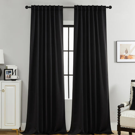 Blackout Curtains Rod-pocket Style With Loop Tabs For A Curtain Rod