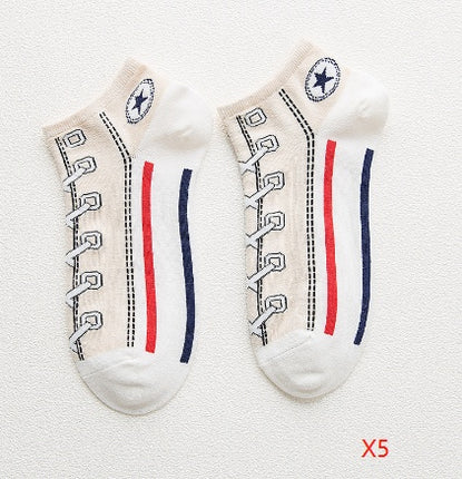 Peekaboo Studio Combed Cotton Breathable Boat Socks - Deodorant, Soft