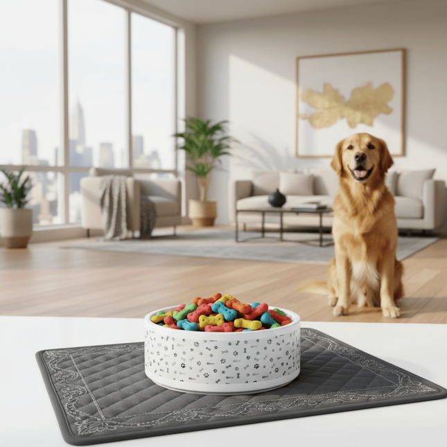Luxurious Artisan Ceramic Pet Bowl for Upscale Dining Experiences