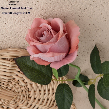 Peekaboo Studio Flannel Rose Artificial Flowers - Wedding & Home Decor