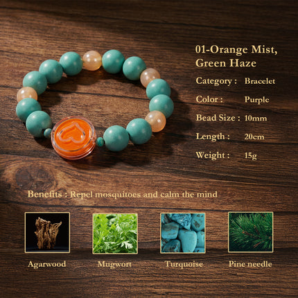 Jade, Amethyst & Turquoise Bead Bracelet, TCM-Inspired | Très Elite