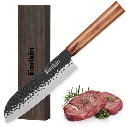 German EN1.4116 Steel Kiritsuke Santoku Knife — 9 Inch Chef with Sheath