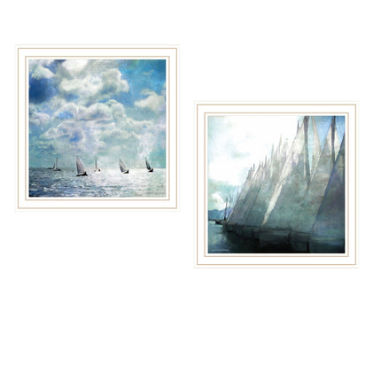 Bluebird Barn 2 Pc Sail Away Framed Wall Art - Multicolor Home Decor