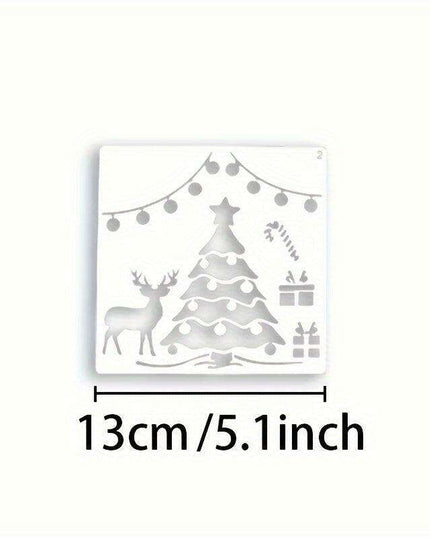Christmas Creativity: 12-Piece Stencil Set for Festive Wall Art and DIY Decor