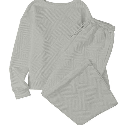 Stylish Gray Textured Lounge Set for Ultimate Relaxation