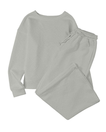 Stylish Gray Textured Lounge Set for Ultimate Relaxation