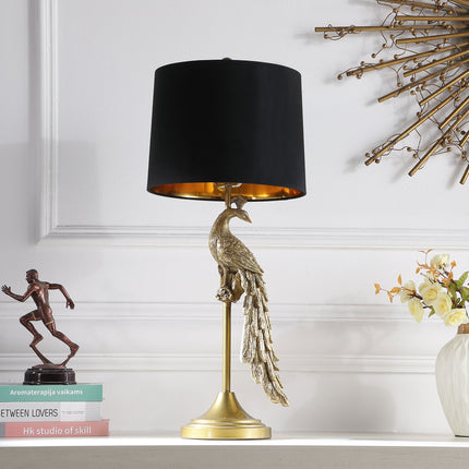 Room & Decor 29" Golden Peacock Table Lamp - Elegant Design & Durable