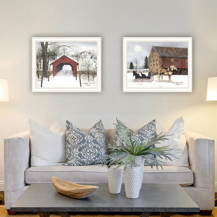 Billy Jacobs 2-Piece Sleigh Ride Wall Art Set - Framed Home Decor