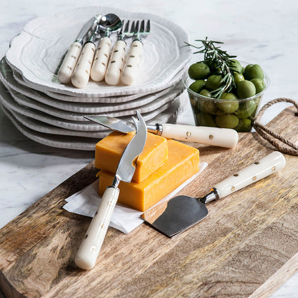 Room and Decor Multicolor Steel Cheese Server Set - 3 Pieces, Elegant