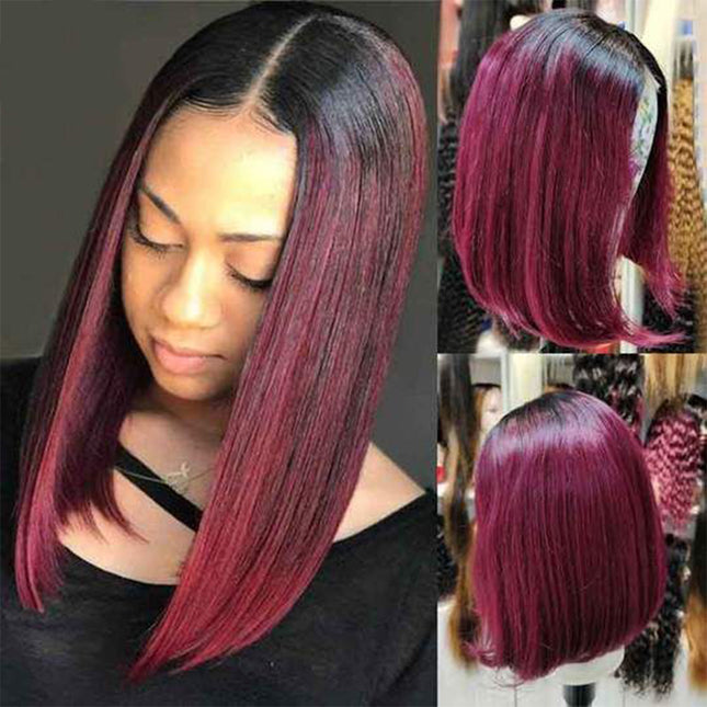 Peekaboo Studio Short Straight 1B-99J Bob Human Hair Wig - Natural Loo