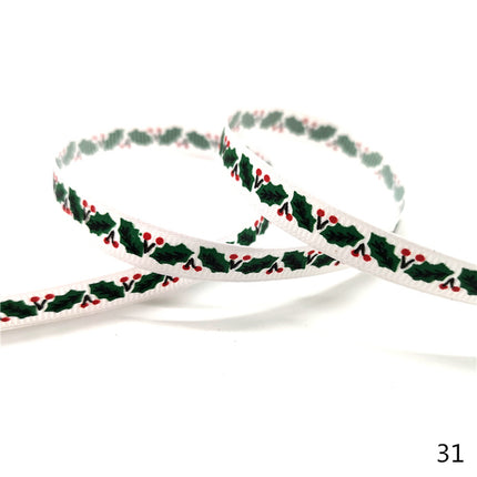 Peekaboo Studio Size 5 10mm Printed Grosgrain Christmas Ribbon - Durab