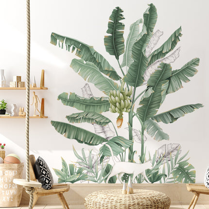 Banana Tree Bedroom Sofa Background Wall Decoration Pastoral Plant Wal
