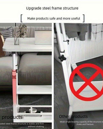 Versatile Height-Adjustable Rolling Workspace Desk with Storage for Home, Office, and Outdoor Use