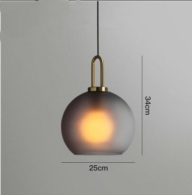 Nordic Simple Modern Glass Ball Chandelier Milk Tea Shop Clear Bar Res