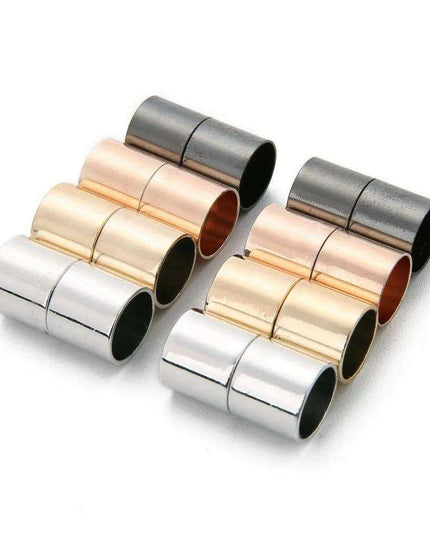 Enhance Your Leather Bracelet Style with Luxury Magnetic Clasp Set