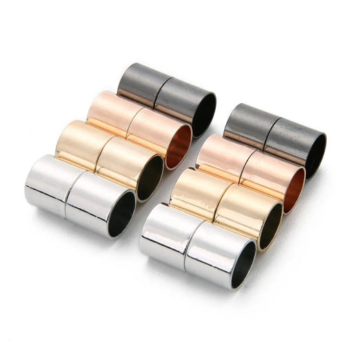 5pcs Gold Rhodium Color Strong Magnetic Clasps Fit 6mm 8mm 10mm 12mm Leather Cord Bracelets Clasp Connectors for Jewelry Making FreeDropship