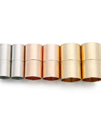 Enhance Your Leather Bracelet Style with Luxury Magnetic Clasp Set