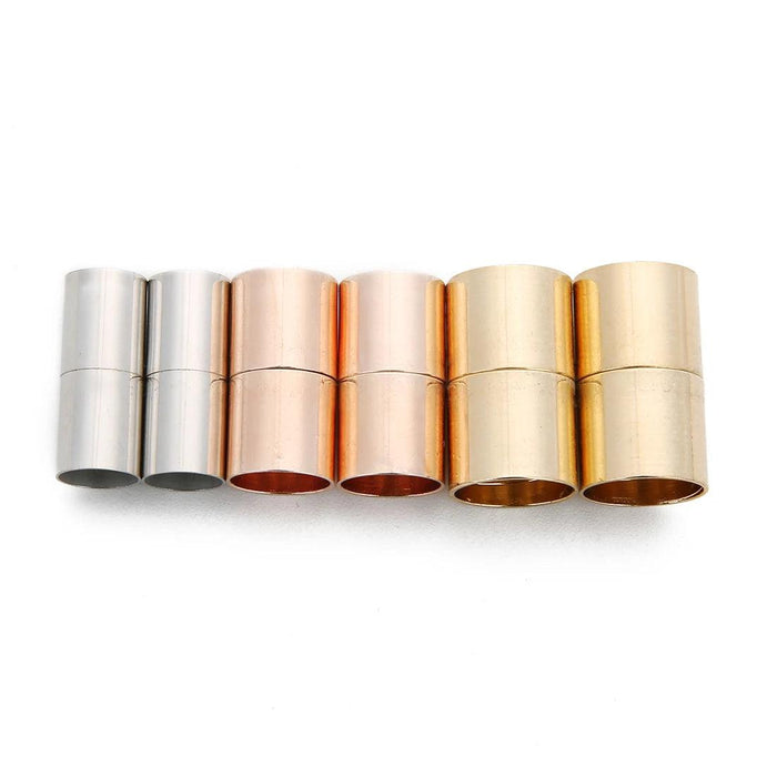Enhance Your Leather Bracelet Style with Luxury Magnetic Clasp Set