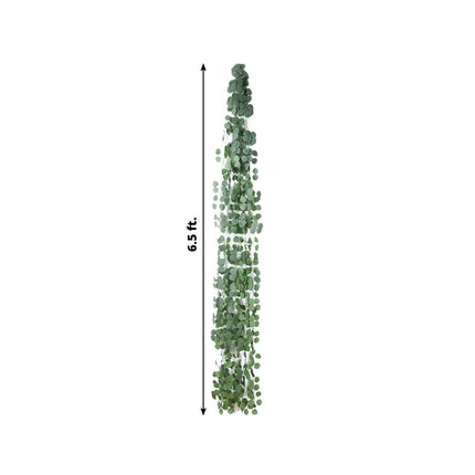 AliKopy 12 Pack Eucalyptus Leaves Garland - 6.5ft Silk Vines for Decor