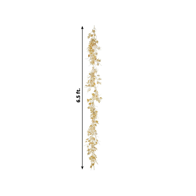AliKopy 6.5ft Metallic Gold Artificial Ivy Garland - Versatile Decor V