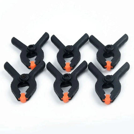 Durable 6-Piece Plastic Spring Clamp Set for Woodworking and DIY Tasks