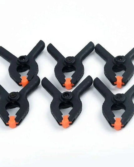 Durable 6-Piece Plastic Spring Clamp Set for Woodworking and DIY Tasks