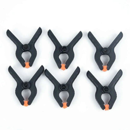 Durable 6-Piece Plastic Spring Clamp Set for Woodworking and DIY Tasks